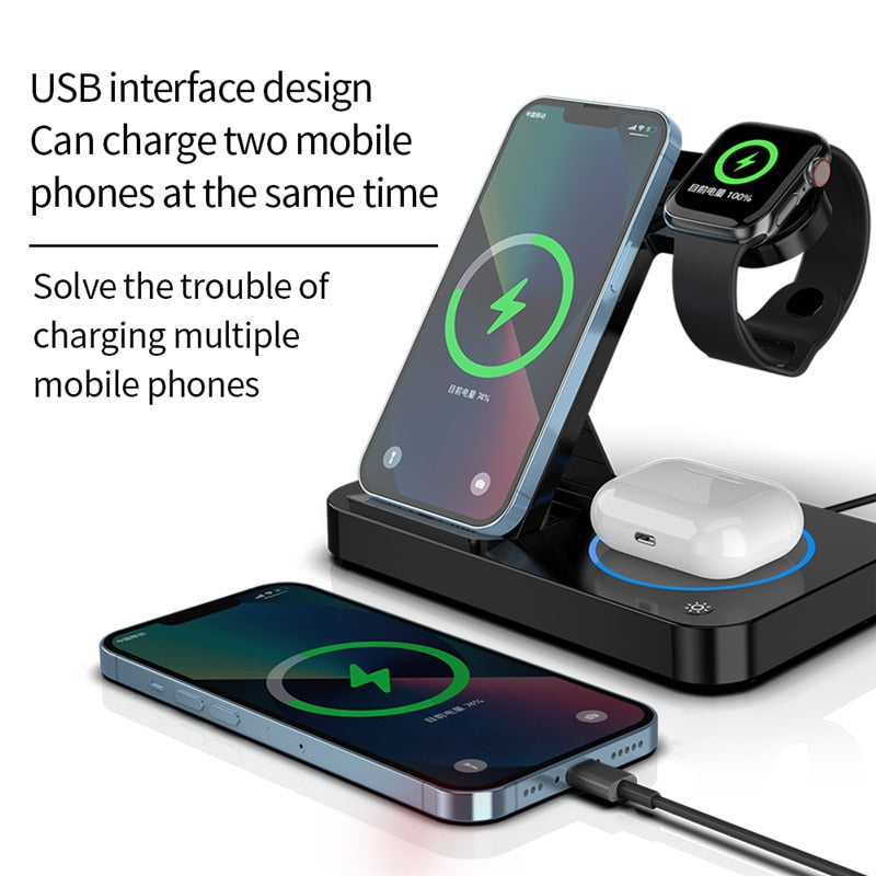 Foldable 3-in-1 Wireless Charger Stand