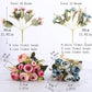 Floral Collection - Silk Blooming Roses and Daisy Bouquet