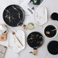 Black and White Marble Servingware