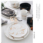 Black and White Marble Servingware