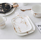 Black and White Marble Servingware