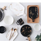 Black and White Marble Servingware