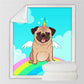 Pug Sherpa Blanket