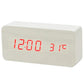 Faux Wood LED Alarm Clock