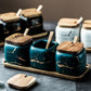 Marble Ceramic Seasoning Jars