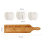 3 Piece Snack Bowl with Wooden Serving Tray