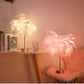 DIY Feather Table Lamp